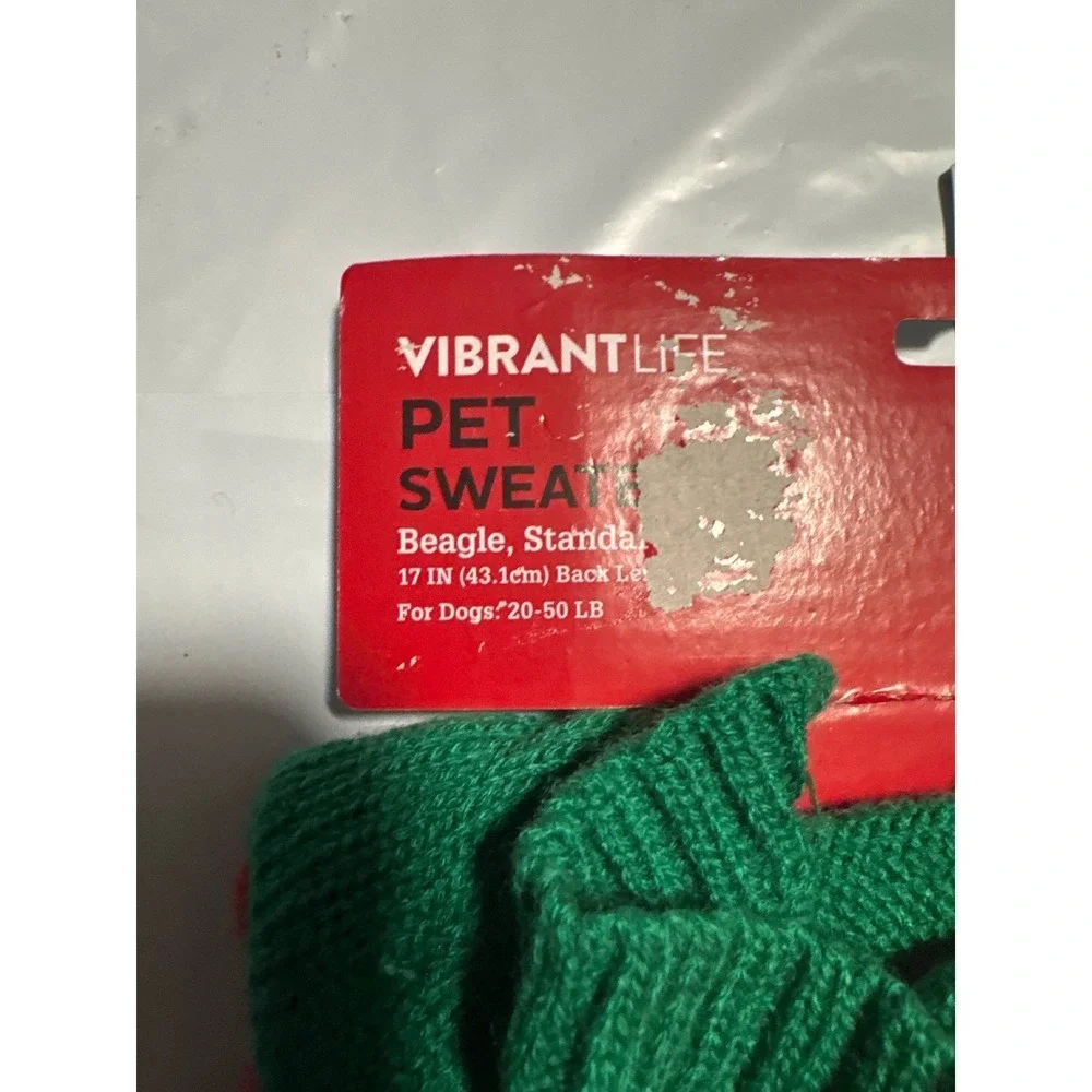 Vibrant Life Pet Sweater Medium Elf Costume Dog Cat‎ Holiday Apparel
